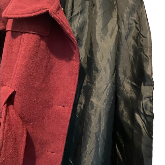 Jack Winter Pea Coat Size S Maroon - Picture 9 of 9